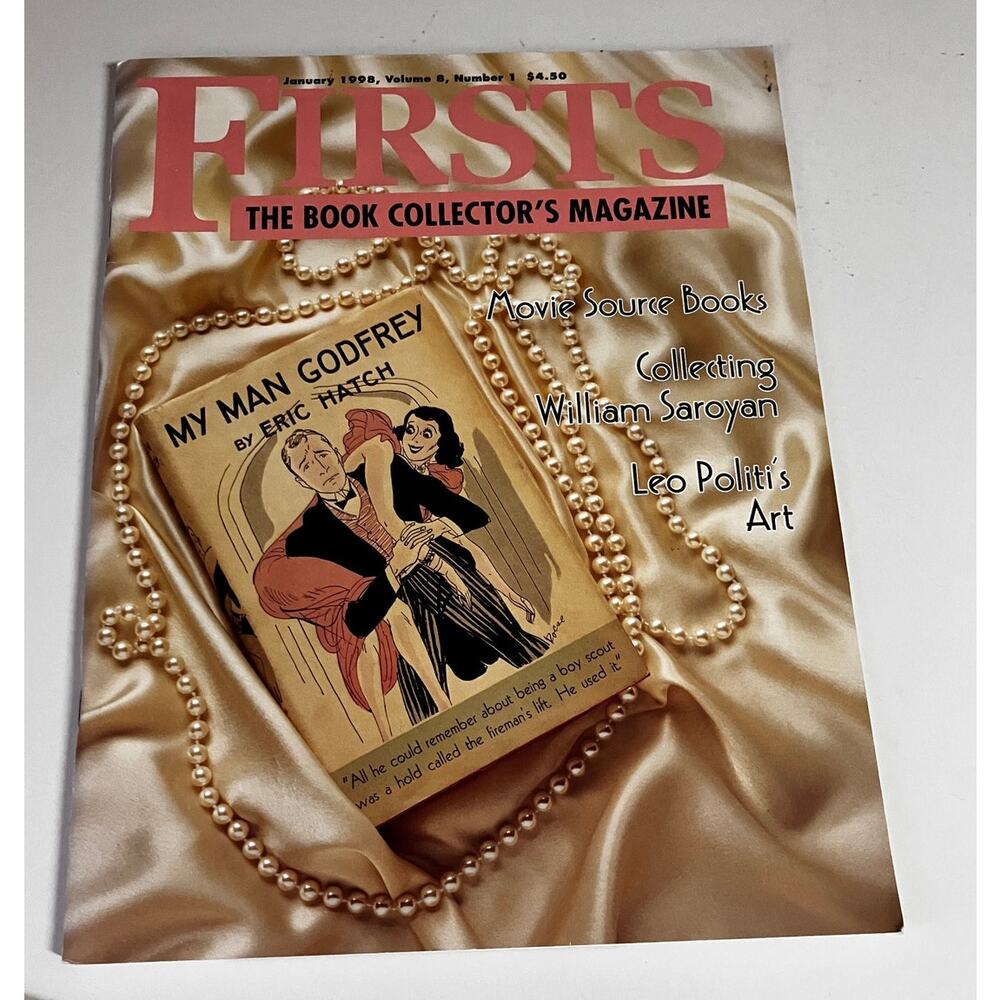 FIRSTS Book Collector's Magazine Jan 1998 Volume 8 No 1 My Man Godfrey